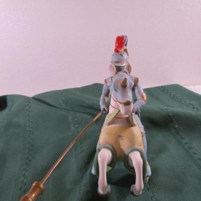 Andrea Sadek porcelain jouster knight on horse