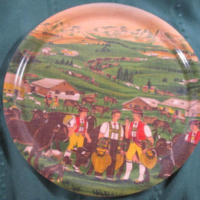 Platex Swiss-made Reuge Ste-Croix #300 wood serving tray