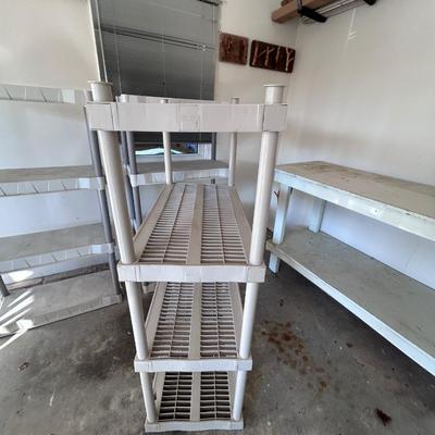 Three Plastic Shelf Units (G-BB)