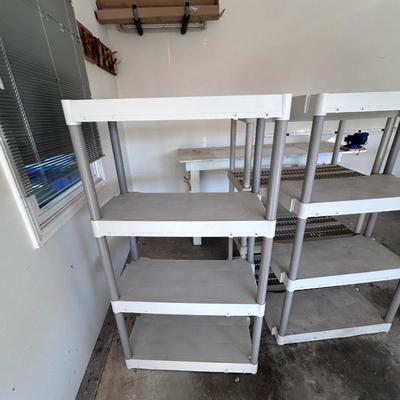 Three Plastic Shelf Units (G-BB)