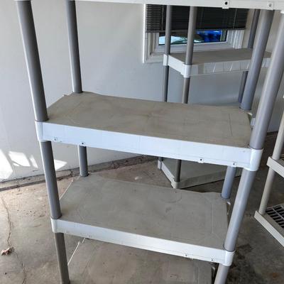 Three Plastic Shelf Units (G-BB)