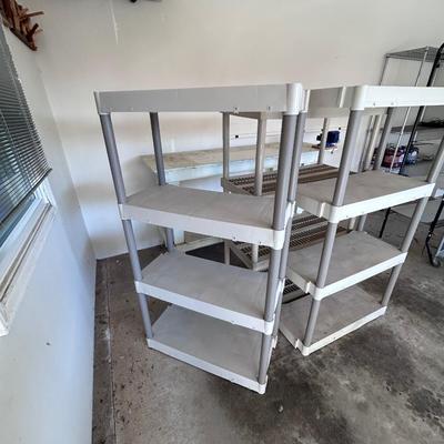 Three Plastic Shelf Units (G-BB)