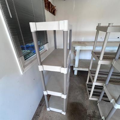 Three Plastic Shelf Units (G-BB)