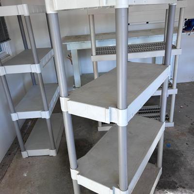 Three Plastic Shelf Units (G-BB)