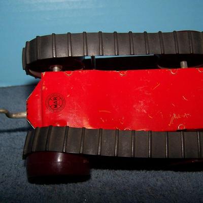 LOT 159 GREAT TIN LITHO MARX WIND UP TRACTOR !WORKS!