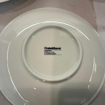 K1046 Large Lot of White Porcelain Crate & Barrel , IKEA Dishes
