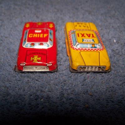 LOT 166 VINTAGE TIN LITHO MINI CARS JAPAN FRICTION