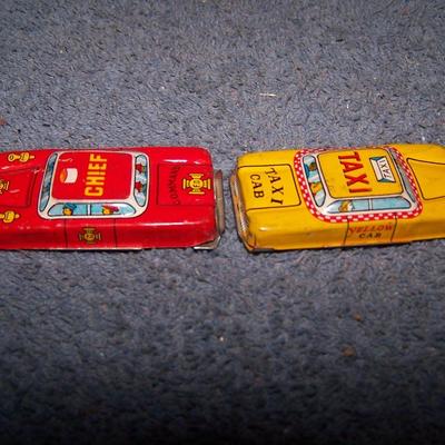 LOT 166 VINTAGE TIN LITHO MINI CARS JAPAN FRICTION