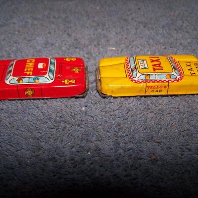 LOT 166 VINTAGE TIN LITHO MINI CARS JAPAN FRICTION