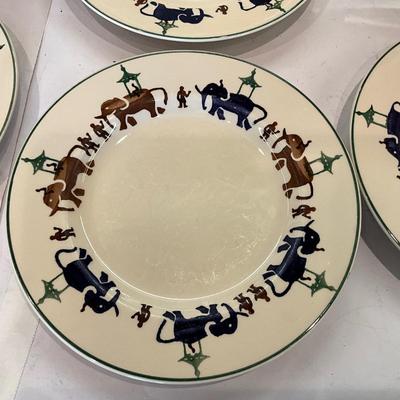 K1050 Emma Bridgewater UK Working Elephants Salad Plates