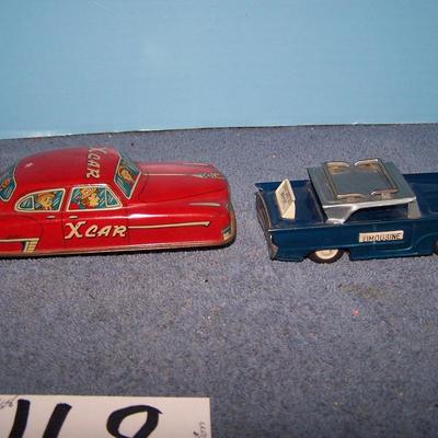 LOT 168 WONDERFUL VINTAGE TIN LITHO CARS! XCAR & LIMO FRICTION JAPAN