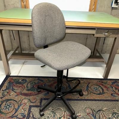 DRAFTING TABLE AND CHAIR WITH LOCKING DRAWERS & EXTRAS