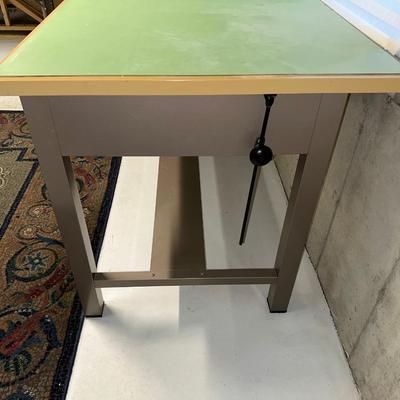 DRAFTING TABLE AND CHAIR WITH LOCKING DRAWERS & EXTRAS