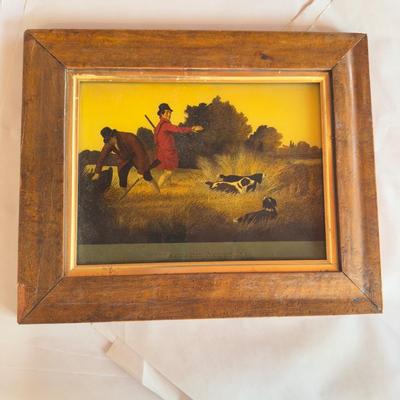 K1056 Antique Reverse Painting on Glass