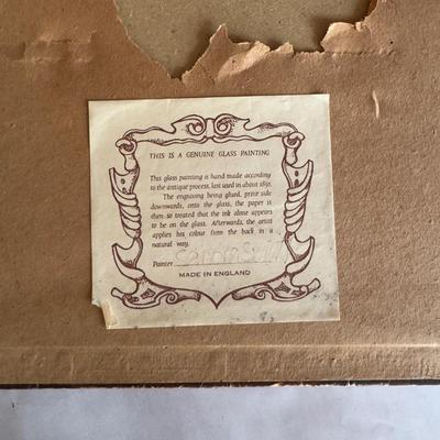 K1056 Antique Reverse Painting on Glass
