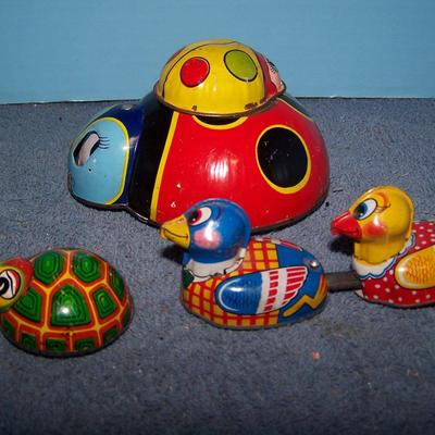 LOT 172 TIN LITHO CRITTERS! FRICTION/WINDUP JAPAN