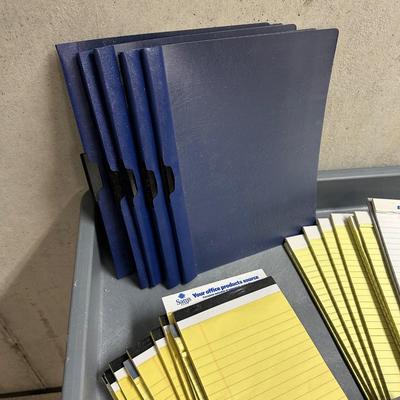 VARIOUS SIZES OF LINED PADS OF PAPER PLUS FOLDERS