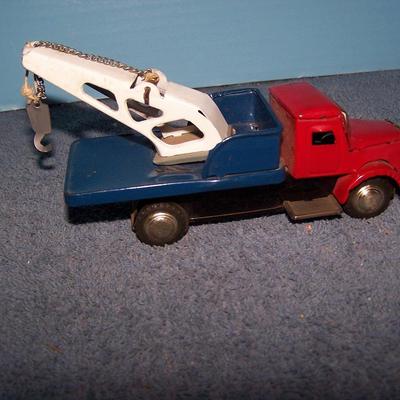 LOT 173 VINTAGE TIN LITHO WRECKER TRUCK! FRICTION JAPAN