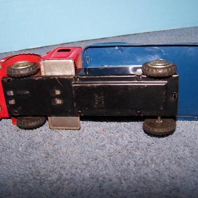 LOT 173 VINTAGE TIN LITHO WRECKER TRUCK! FRICTION JAPAN