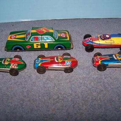 LOT 175 VINTAGE TIN LITHO RACE CARS! 1 FRICTION JAPAN STP