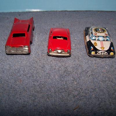 LOT 178 GREAT VINTAGE TIN LITHO SMALL CARS FRICTION
