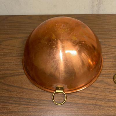 12" & 10" THICK, HEAVY COPPER BOWLS