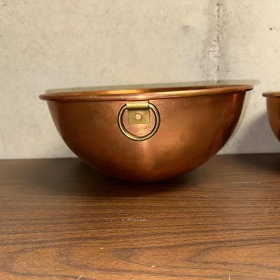 12" & 10" THICK, HEAVY COPPER BOWLS