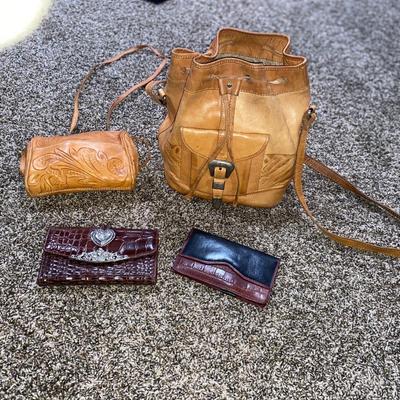 LEATHER LOFT PURSES AND 2 WALLETS