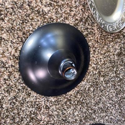 PEWTER SOAP DISH, BRONZE SHOWER HEAD, AND WASTE CAN, TAYLOR SCALE AND SEAT CUSHION