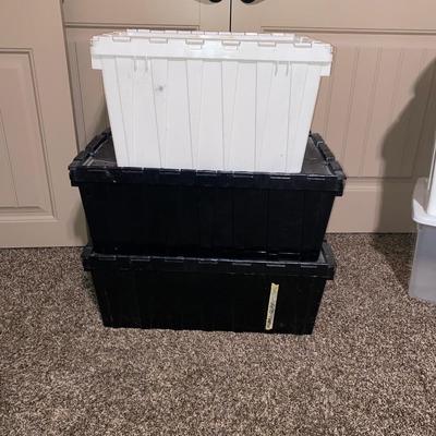 HEAVY DUTY TOTES WITH FOLDING LIDS