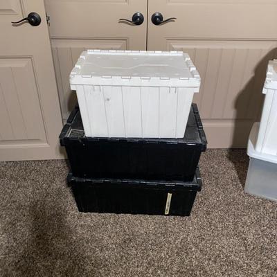 HEAVY DUTY TOTES WITH FOLDING LIDS