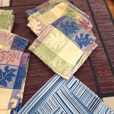 DISH DRAINING MAT, NICE CLOTH NAPKINS, AND PLACEMATS