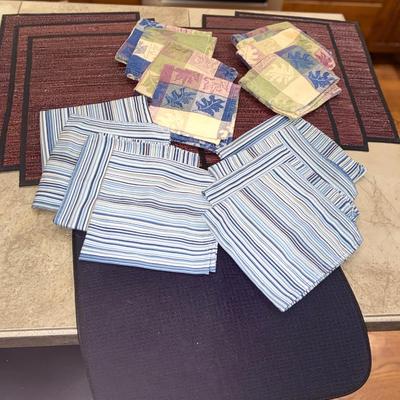 DISH DRAINING MAT, NICE CLOTH NAPKINS, AND PLACEMATS