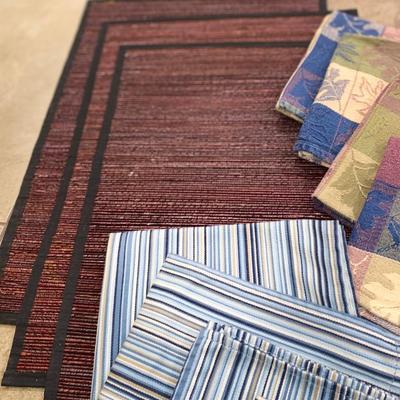 DISH DRAINING MAT, NICE CLOTH NAPKINS, AND PLACEMATS