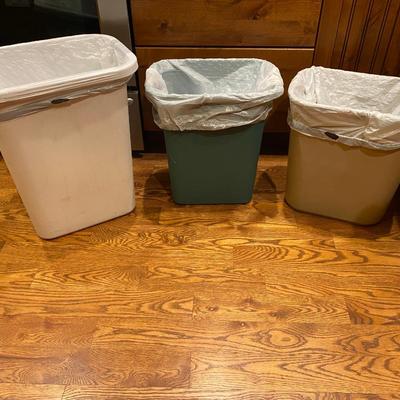 3 TRASH CANS