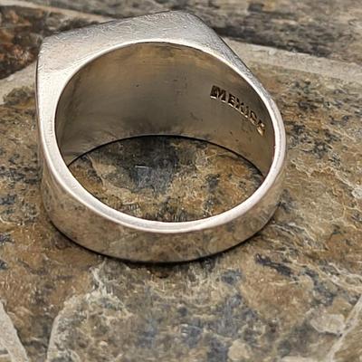 Men's Vintage Mexico Multi-Stone Inlay Ring 15.3gr