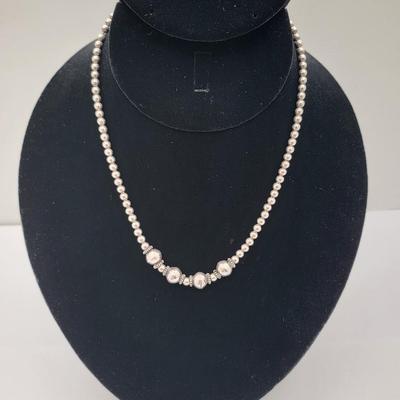 925 Beaded Necklace & Bracelet Set