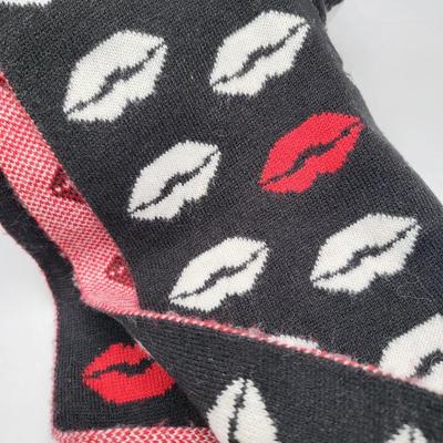 Karl Lagerfeld 'Kisses' Reversible Winter Scarf