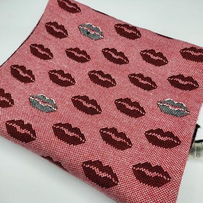 Karl Lagerfeld 'Kisses' Reversible Winter Scarf