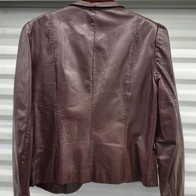 Vintage Women's Winlit Leather Jacket Size 13-14