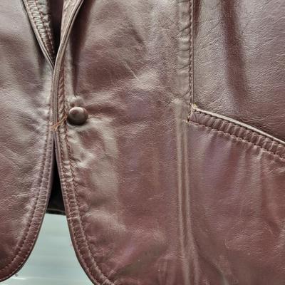 Vintage Women's Winlit Leather Jacket Size 13-14