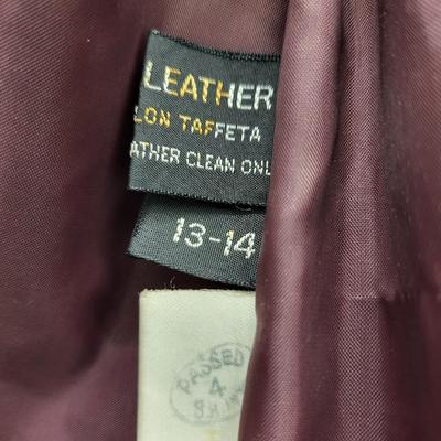 Vintage Women's Winlit Leather Jacket Size 13-14