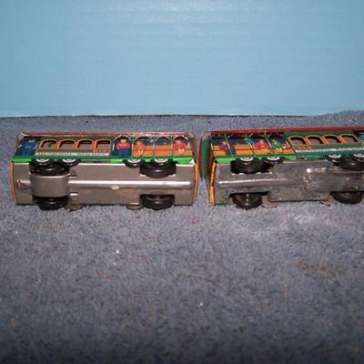 LOT 193 TIN LITHO POWELL & MASON STREET CARS/TROLLEYS JAPAN