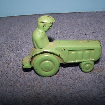 LOT 199 2 SMALL PLASTIC & 1 HARD RUBBER TRACTORS