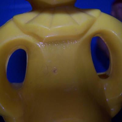 LOT 204 ROSBRO HARD PLASTIC PULL TOYS FIGURES CANDY HOLDERS