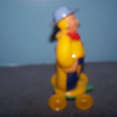 LOT 204 ROSBRO HARD PLASTIC PULL TOYS FIGURES CANDY HOLDERS
