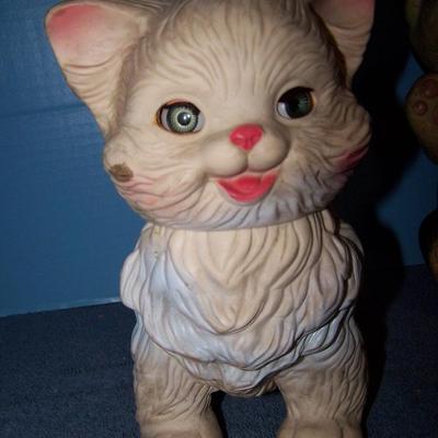 LOT 211 WONDERFUL SQUEAKY TOY & BANK PLAY PALS MOBLEY !!!SO CUTE!!!