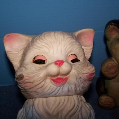 LOT 211 WONDERFUL SQUEAKY TOY & BANK PLAY PALS MOBLEY !!!SO CUTE!!!