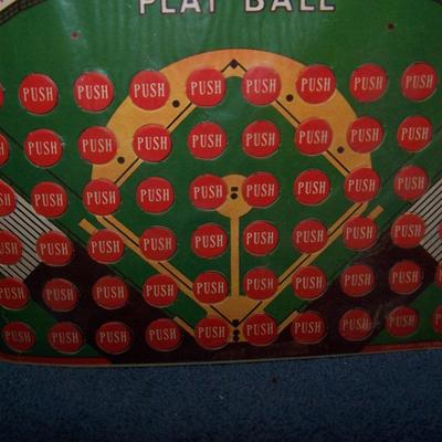 LOT 212 GREAT VINTAGE Y-B CIGARS 1938 BASEBALL PUNCH CARD/BOARD