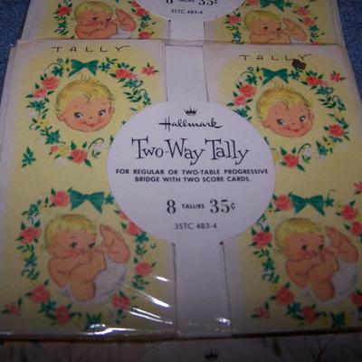 LOT 217 VINTAGE HALLMARK PLACECARDS/TALLYS/INVITATIONS/NAPKINS